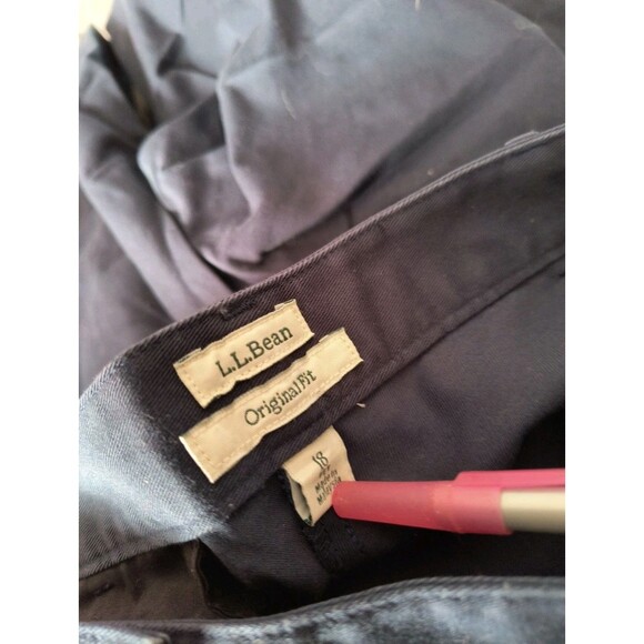 LL BEAN WOMEN'S 18 Petite Blue CROP PANTS REGULAR 100% COTTON - Picture 4 of 5